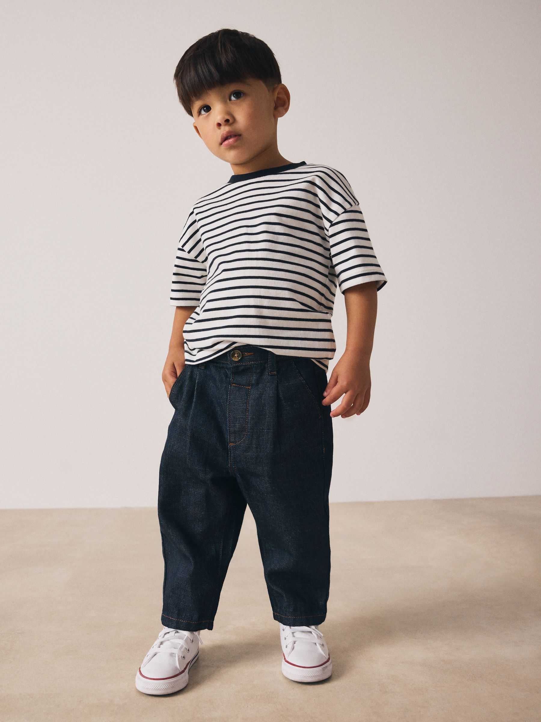Rinse wash - Jeans met geplooide voorkant (3mnd-7jr)
