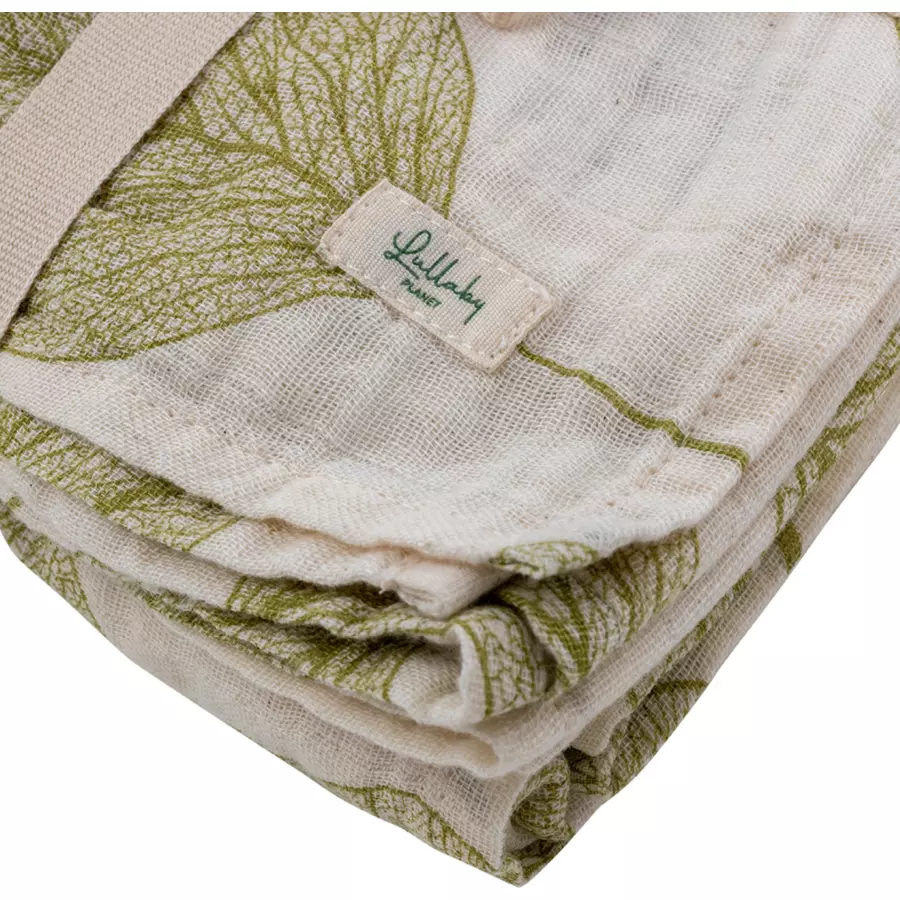 Lullaby Planet Musselin Swaddle Lake Green 120x120cm