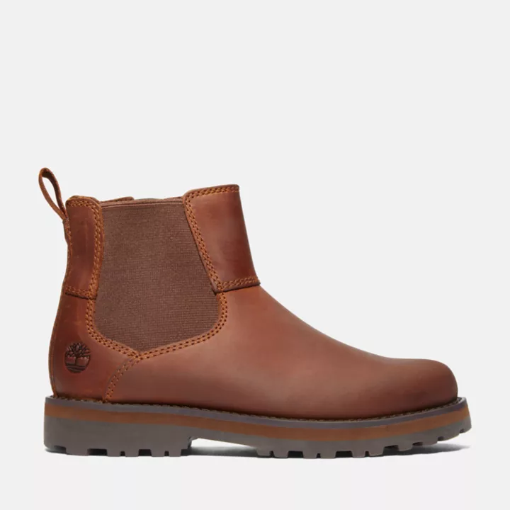 Bota Chelsea Infantil Courma Kid na cor marrom