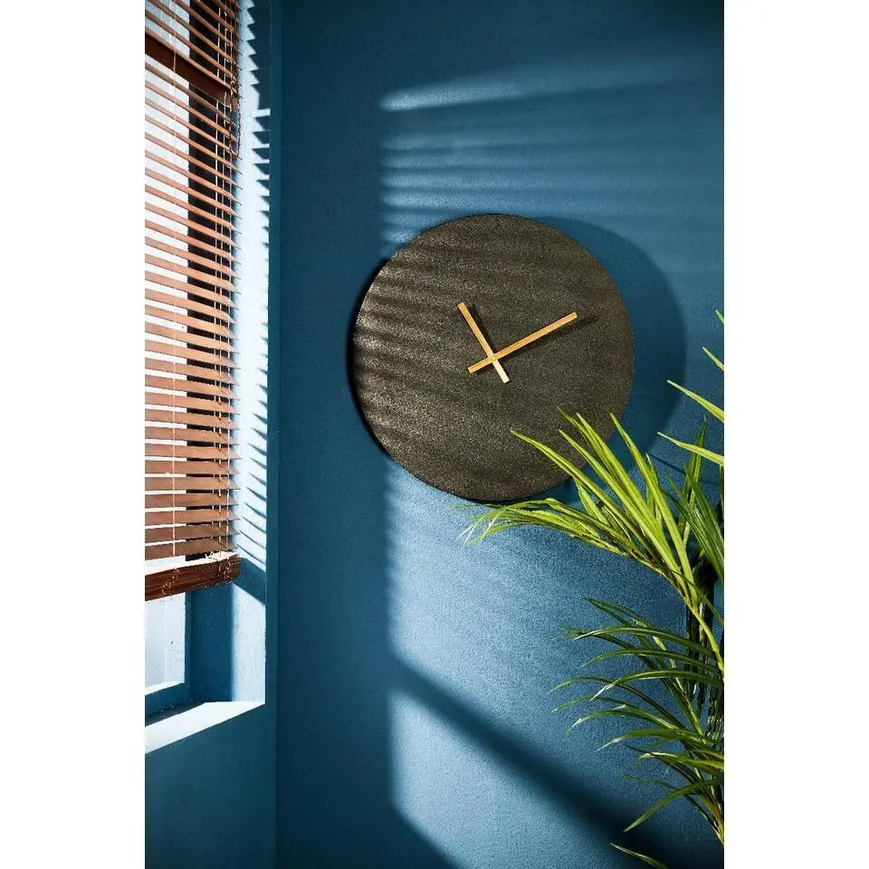 Wandklok Licola - Zwart - Ø59cm