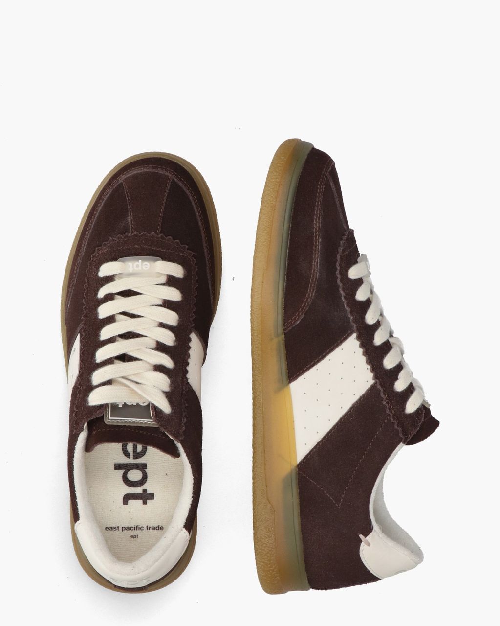 East Pacific Trade Santos Donkerbruin/Off-White Herensneakers
