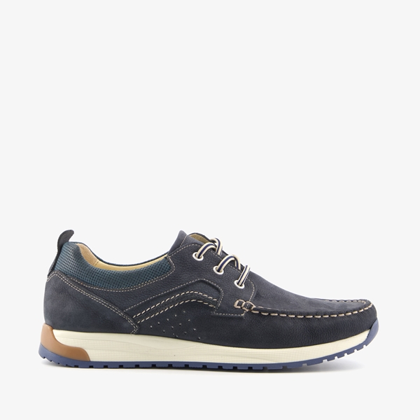 Van Beers leren heren veterschoenen blauw