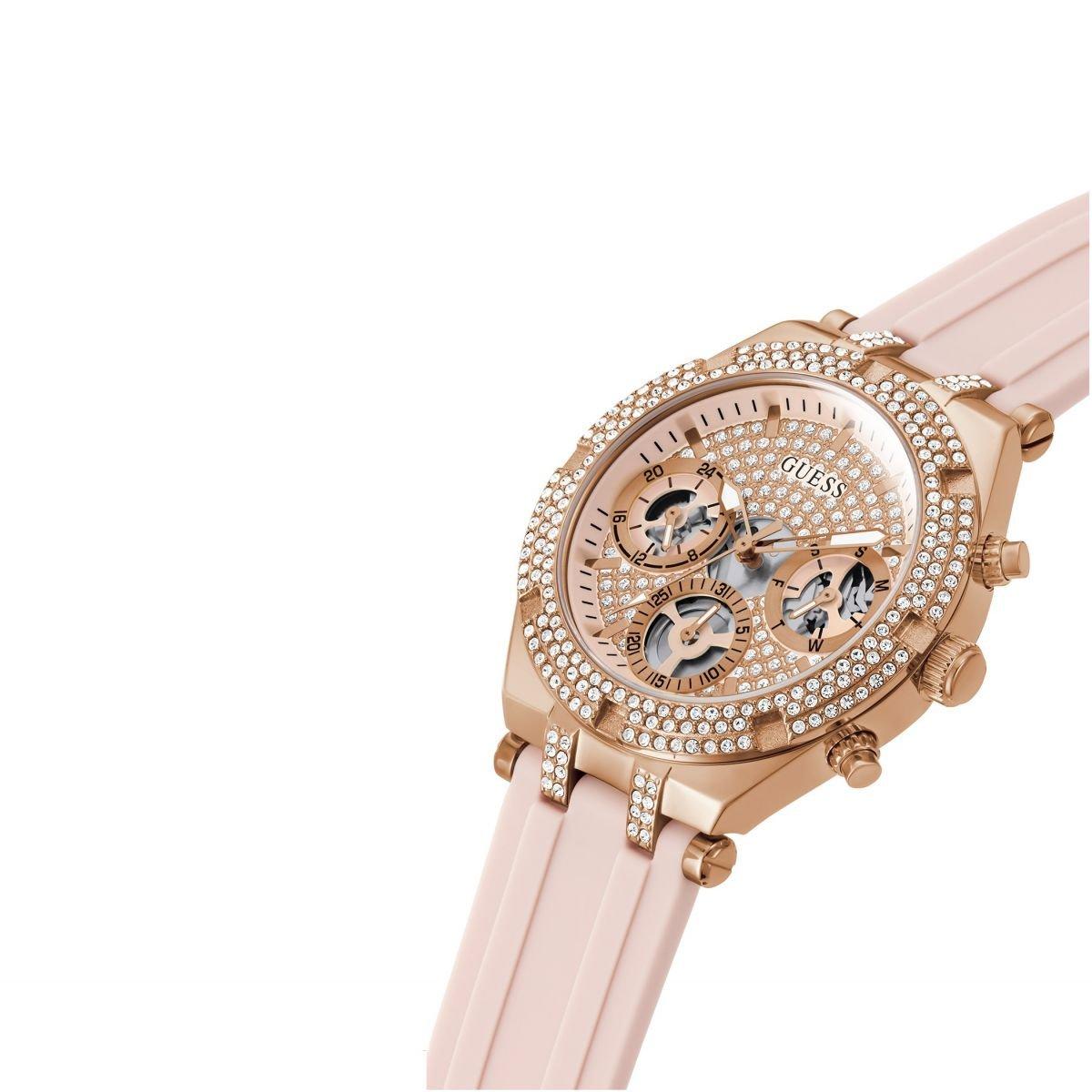 Guess Ladies Guess Heiress Pink Rose Gold Watch GW0407L3