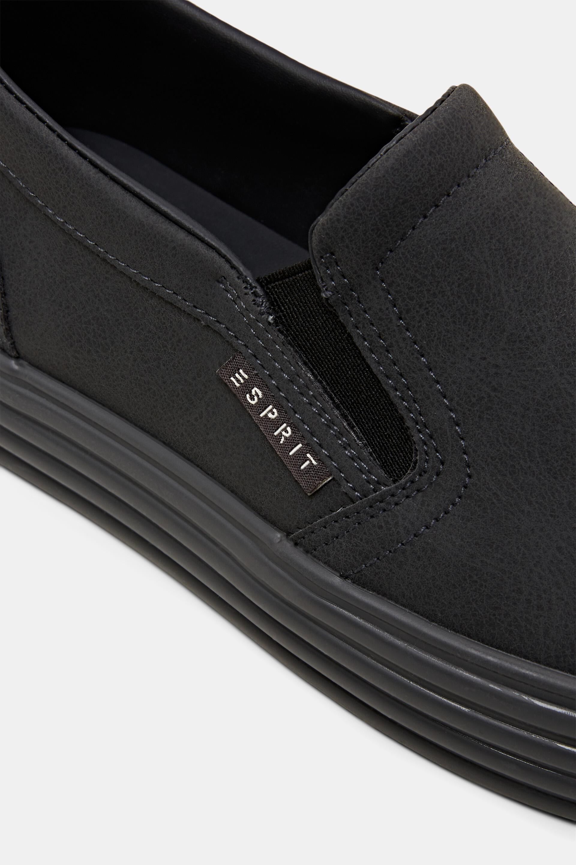 Sneakers à enfiler en similicuir dotées d’une semelle à plateau