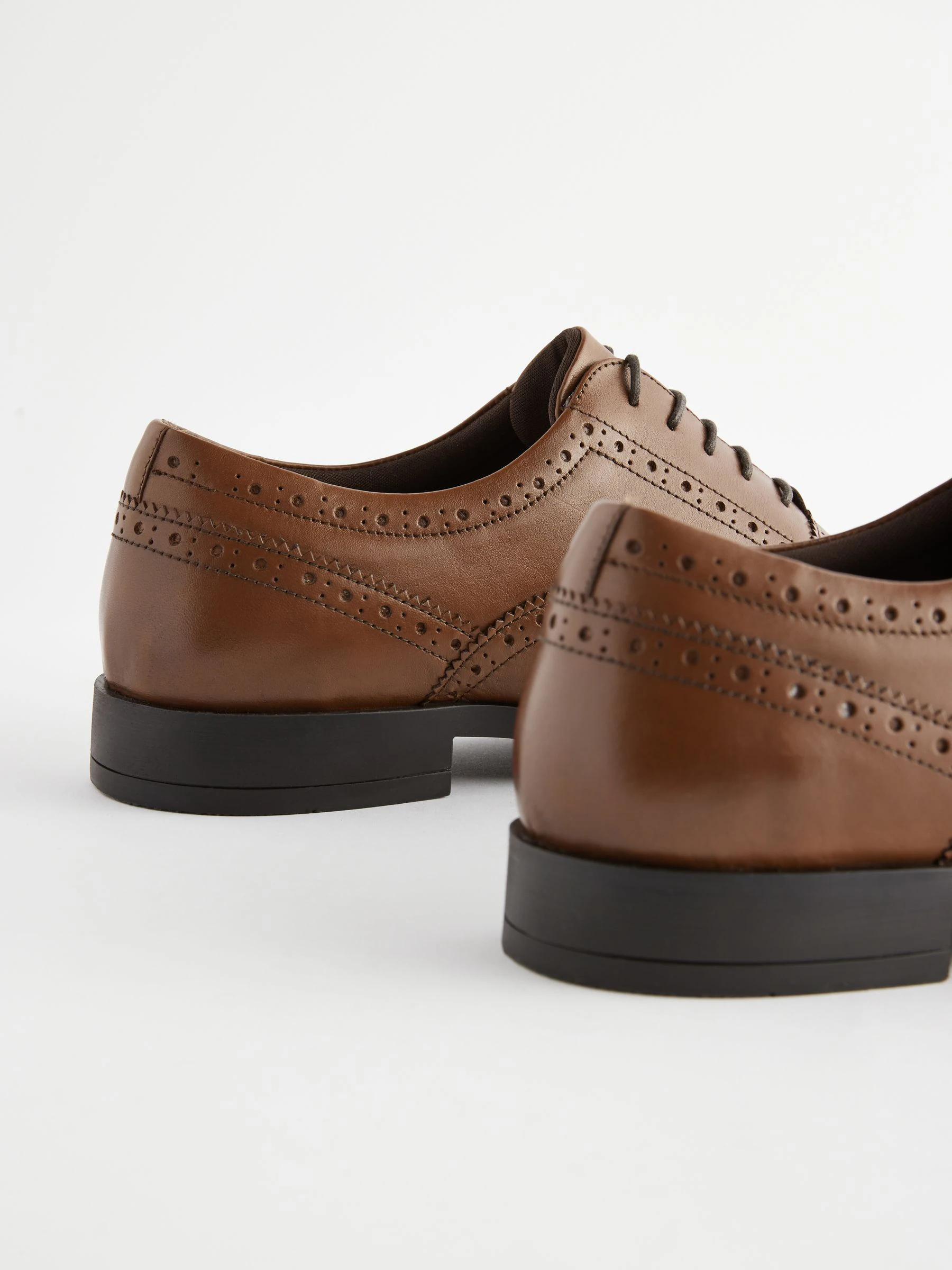 Lichtbruin - Wijde pasvorm - Leren Oxford brogues