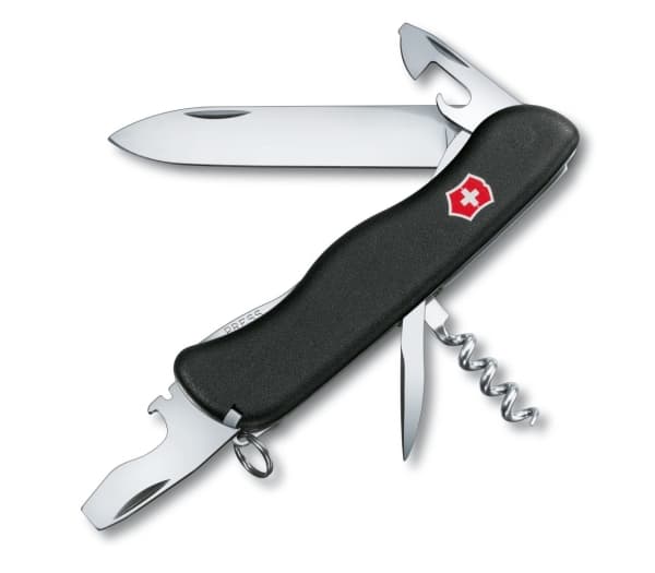 Victorinox Picknicker, Klappkniv med lås, Multiverktøyskniv, Klipp punkt, Polyamid, Sort, 11 verktøy