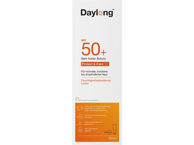 DAYLONG Sonnenlotion Protect and Care SPF 50  200 ml Pflegende Sonnencrème für den Körper