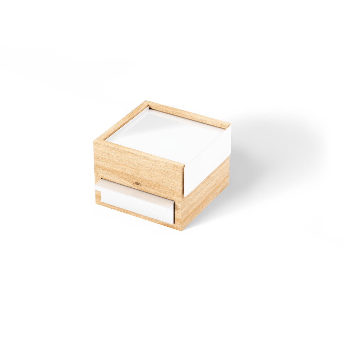 Juwelenbox Stowit wit naturel hout S