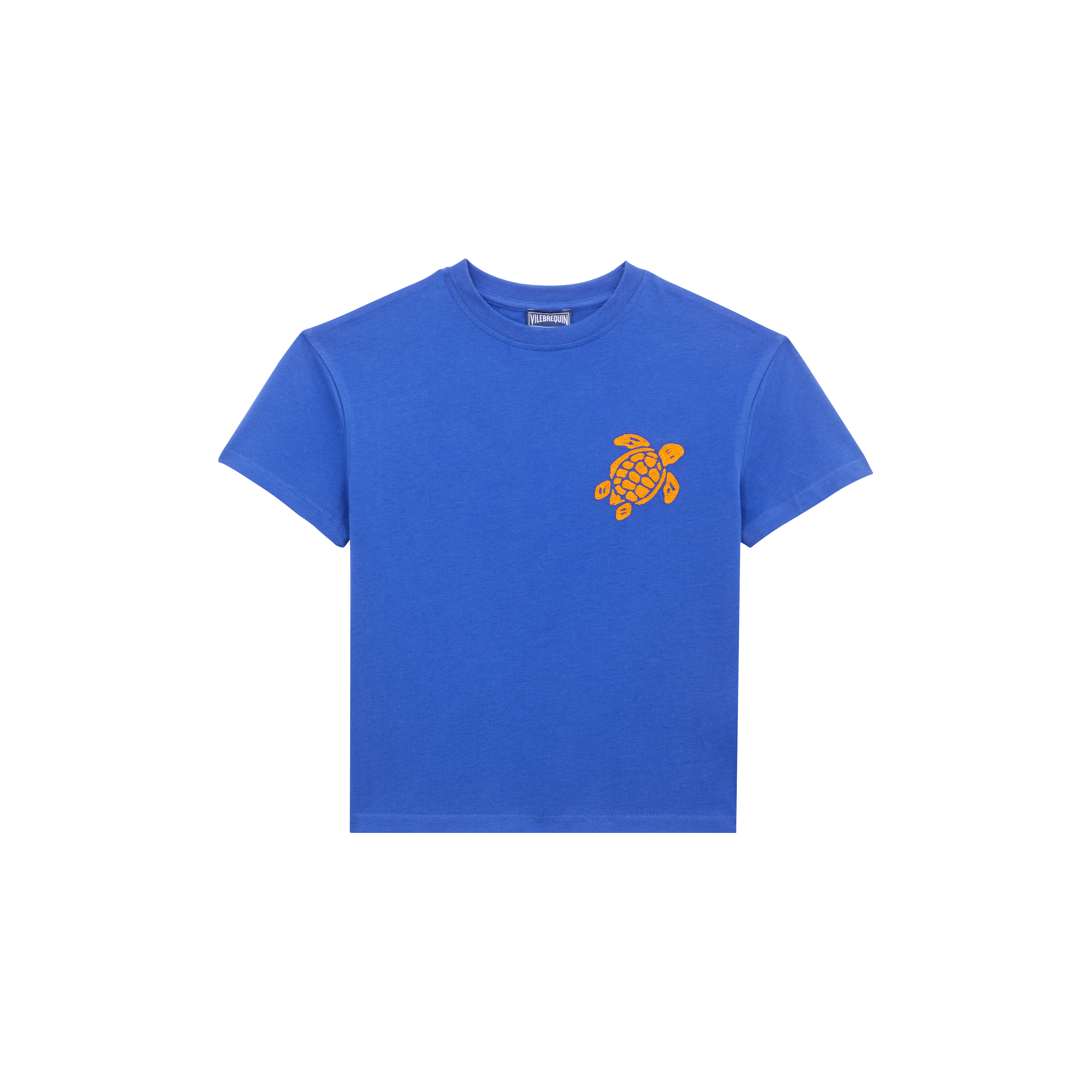 T-shirt en coton organique garçon Tortue brodée