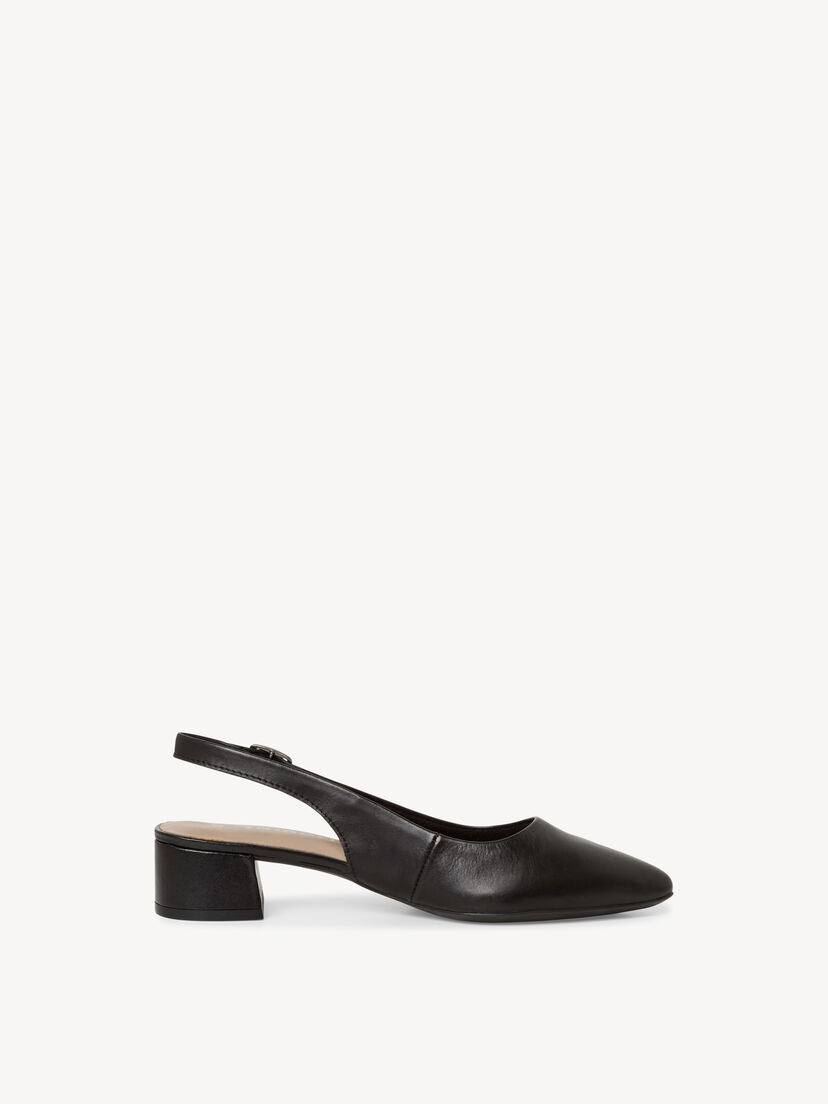 Leren Slingpumps - zwart