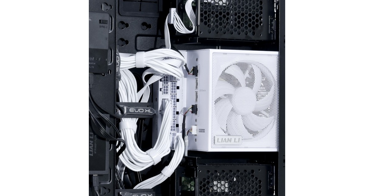 Lian LiEDGE1000 modulaire 1000 watt voeding   (Wit, 1x 12V-2x6, 3x PCIe, 4x USB-header)