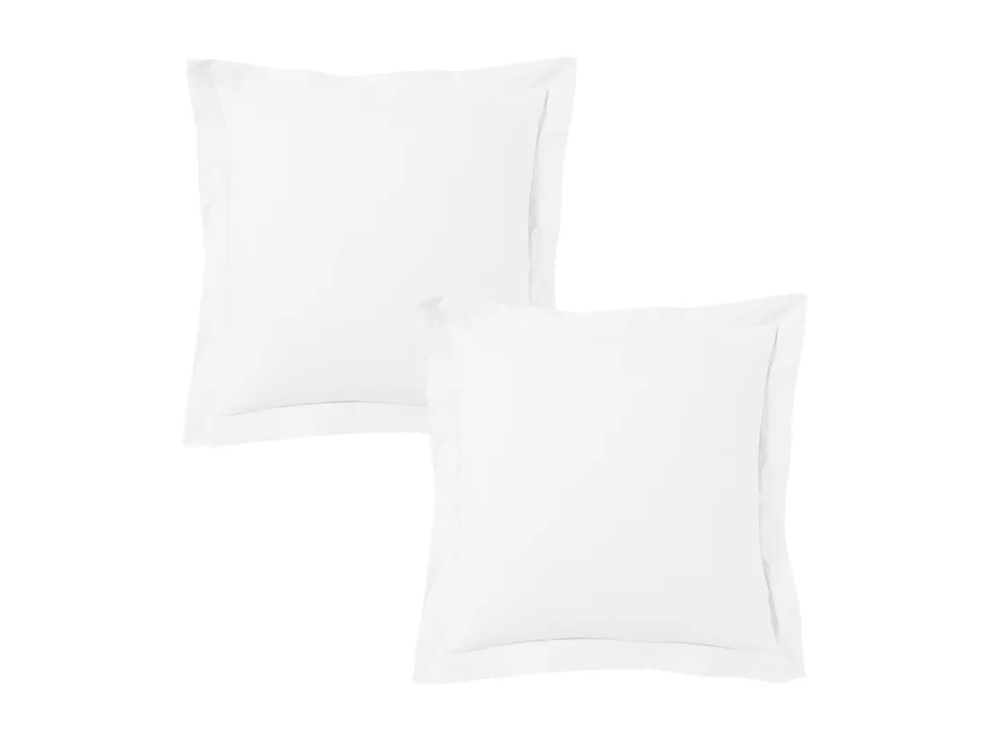 Lot de 2 taies d'oreiller 63x63 cm satin de coton