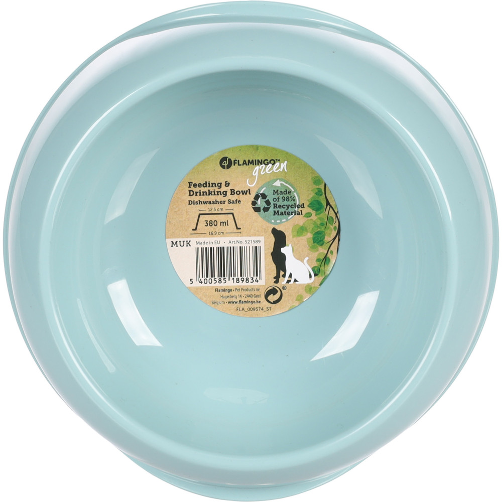 Gamelle en plastique recyclé muk 380 ml pour chat et chien