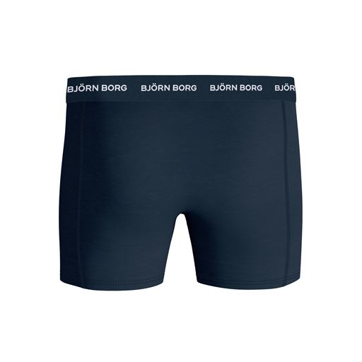 Björn Borg Cotton Stretch 3-pak Boxershorts, Sort/Blå/Print, XL