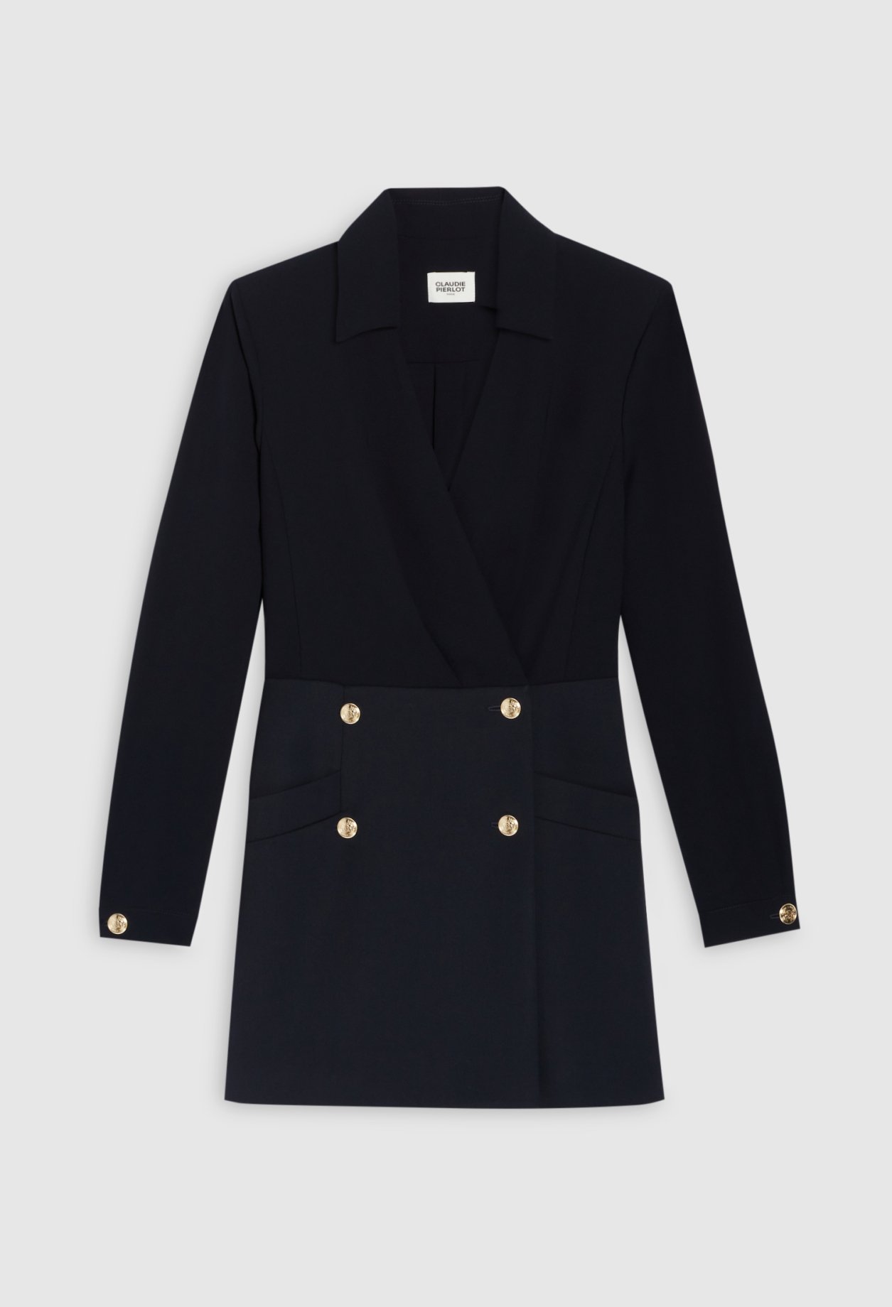Robe courte bimati&egrave;re marine