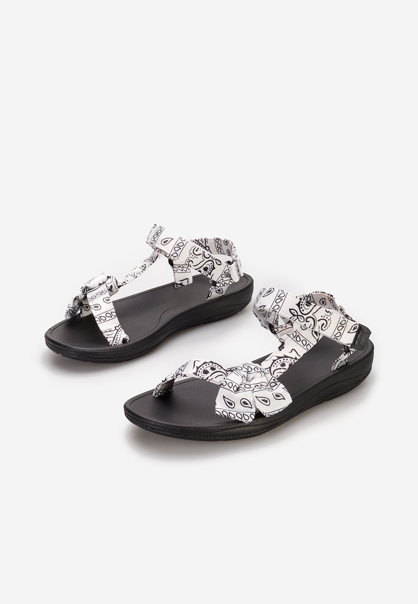 Sandales femme sans talon blanches Loena V5