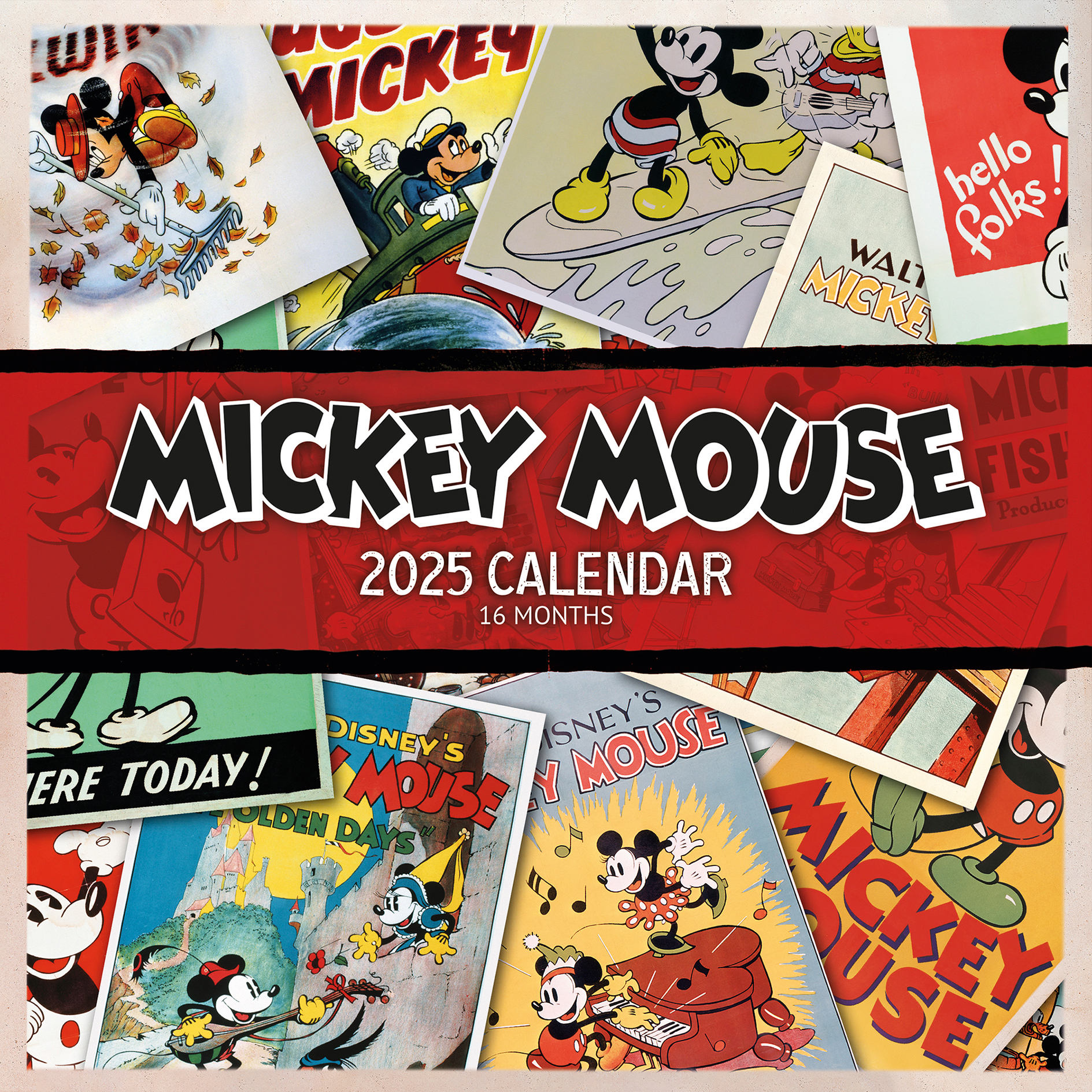 Broschürenkalender 2025 - mehrfarbig - Mickey & Minnie Mouse - 30x30 cm