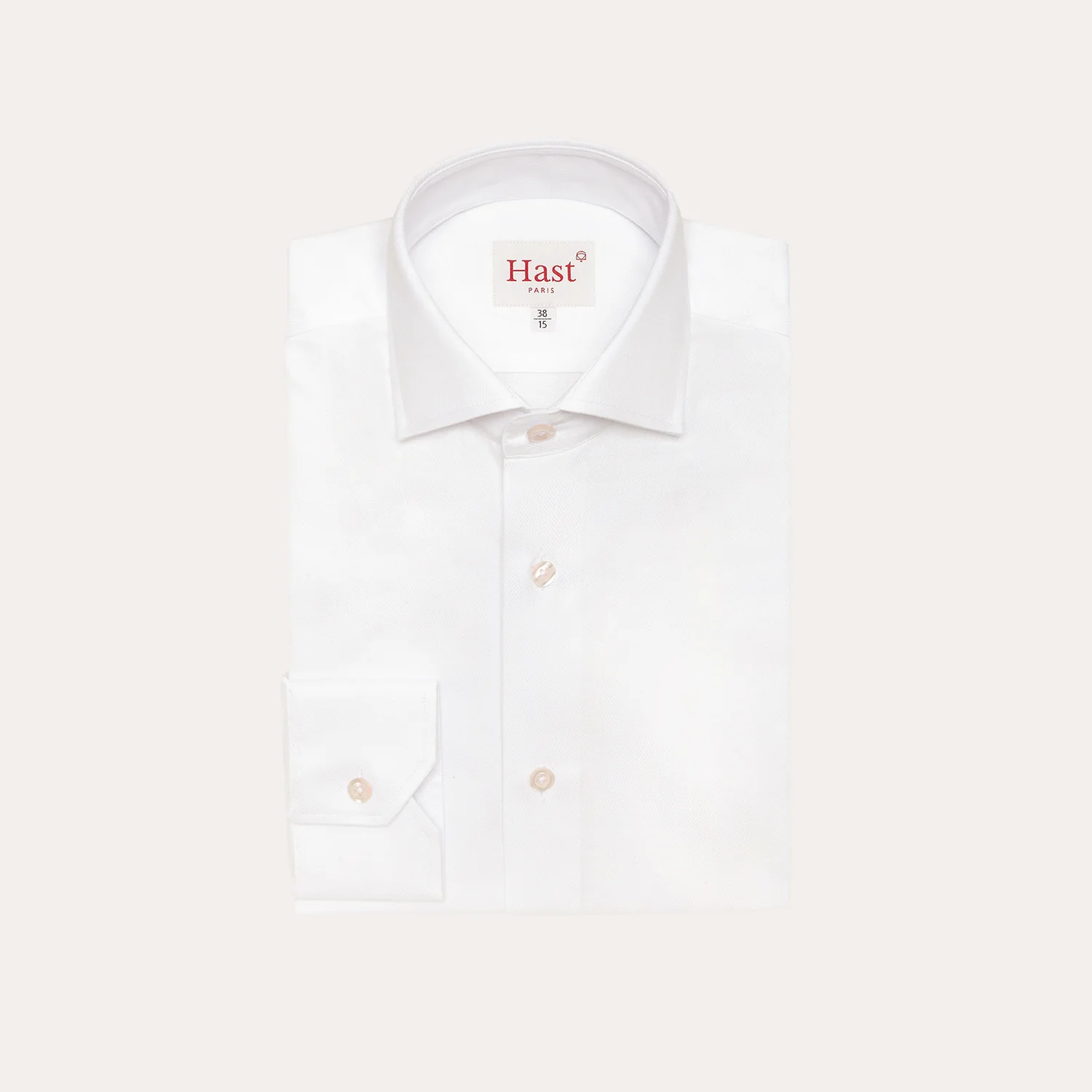 White double-twisted dobby shirt