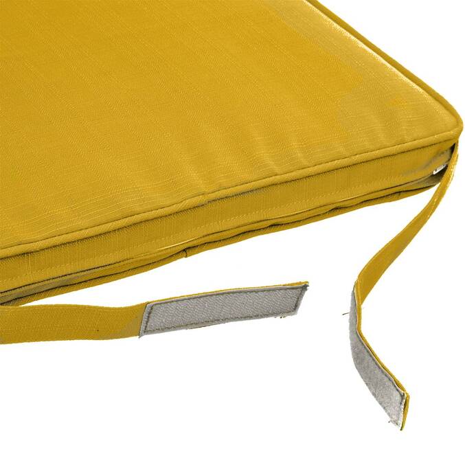 Galette de chaise à scratch KORAI Jaune moutarde