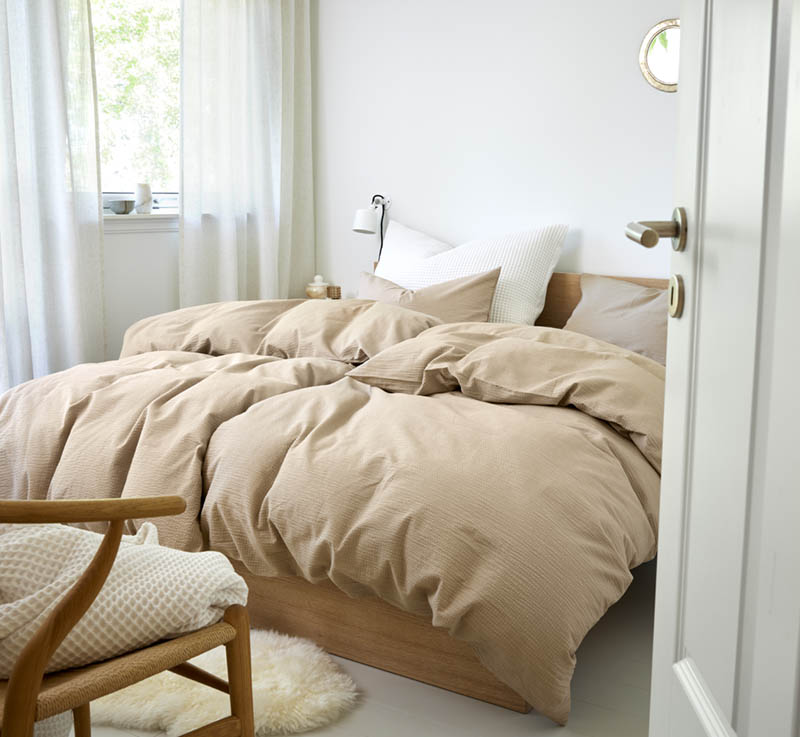 Nikki kreppsengesett 140x200 beige