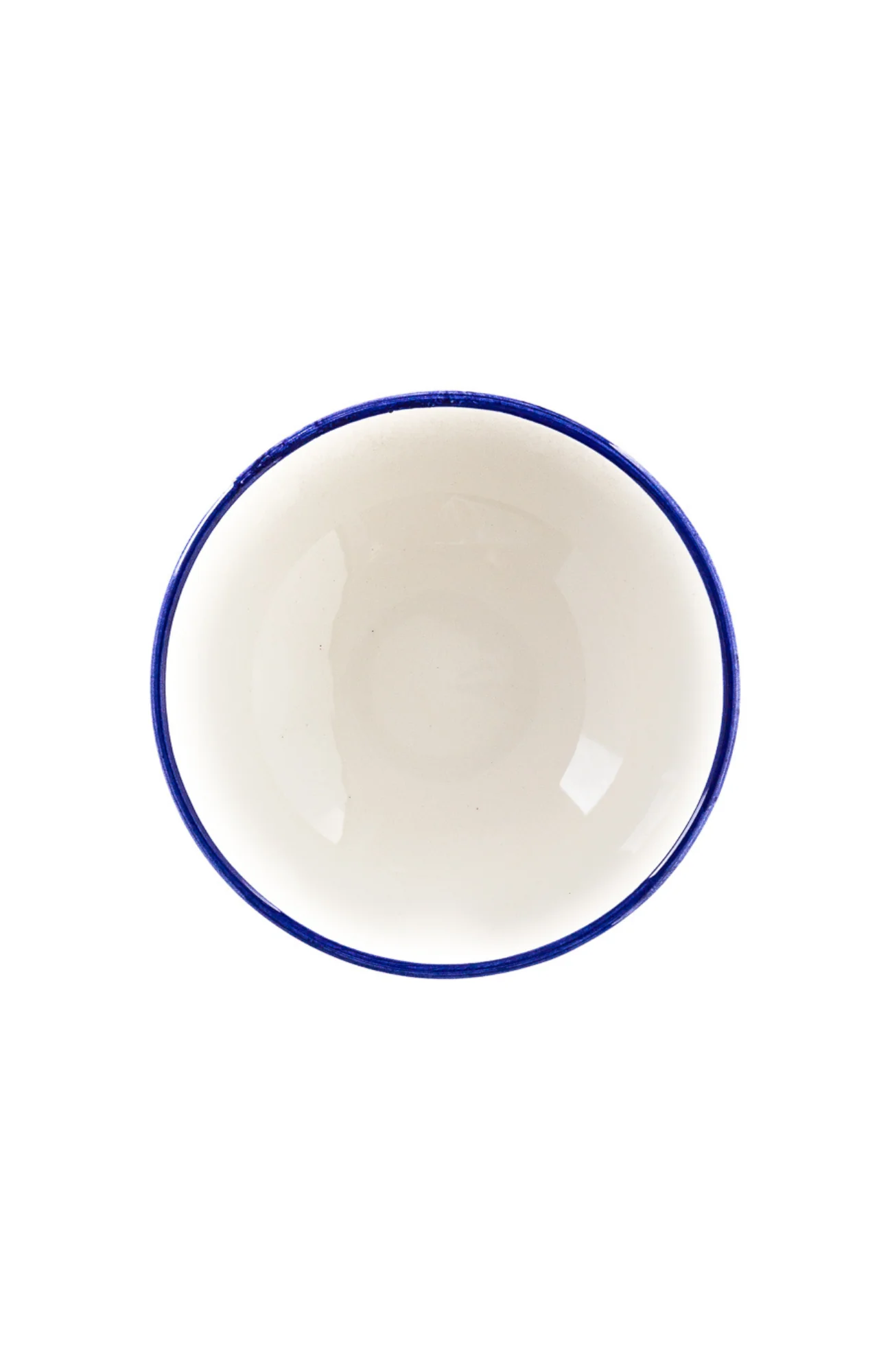 Val Pottery  Yummy Yoghurt skål, hvid/blå - Ø16,5 cm.