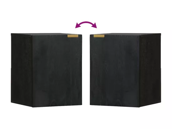 Armoire murale de salle de bain noir bois d'ingénierie