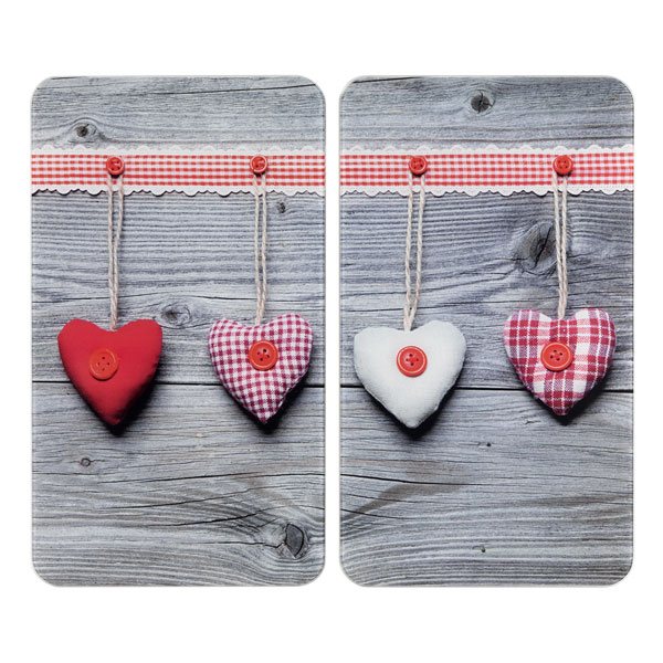 Set 2 couvre-plaques protection motifs Coeurs Wenko by Maximex