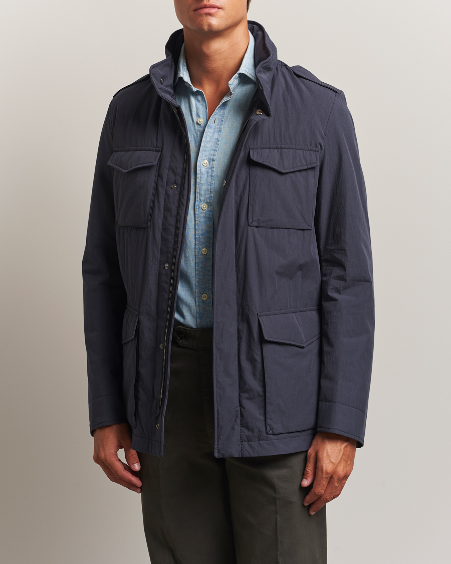 Herno Soft Nylon Field Jacket Navy