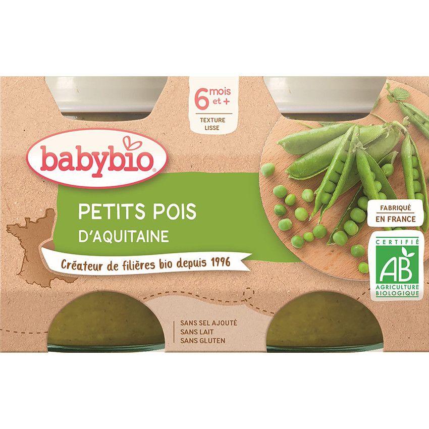 Petits pots de Petits pois 2x130g - Doré