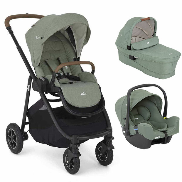 Poussette trio Versatrax + Siège-auto I-Snug 2 + Nacelle Ramble XL - Laurel - JOIE