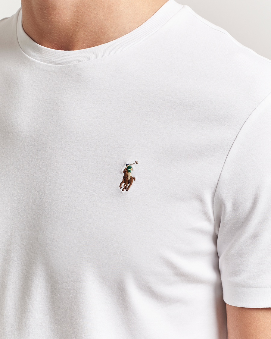 Polo Ralph Lauren Luxury Pima Cotton Crew Neck T-Shirt White