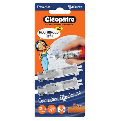 Cléopâtre - Pack de 2 recharges pour correcteur Effac'encre