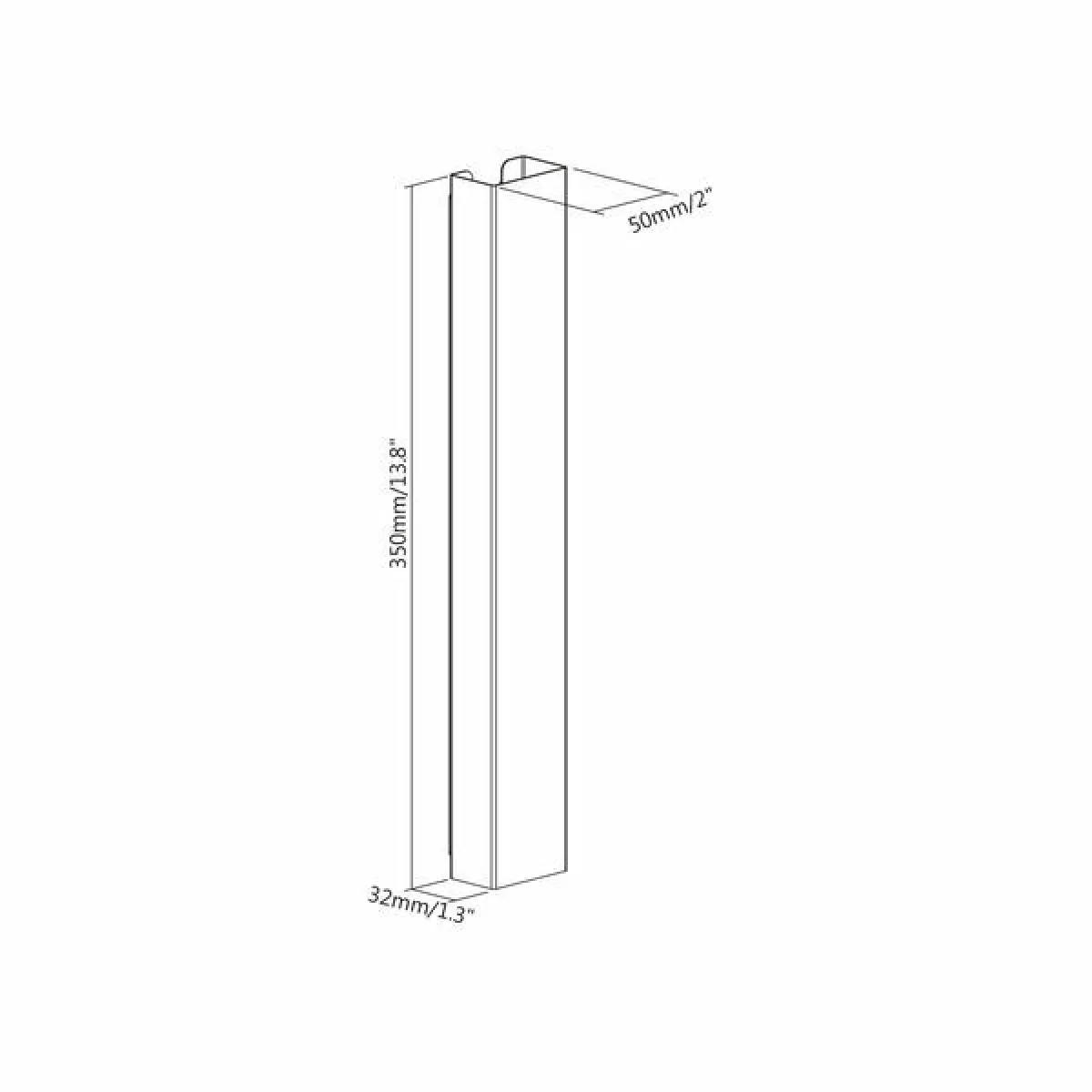 Kimex Passe-câbles vertical de bureau - Gris