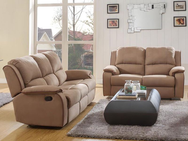HERNANI - Relaxbank - Taupe - Microvezel - Handmatige Relaxzittingen