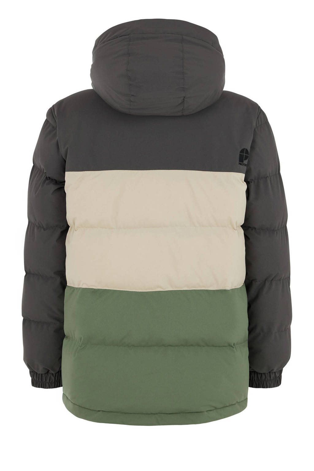 Protest ski-jack PRTCROW JR groen/ecru/grijs