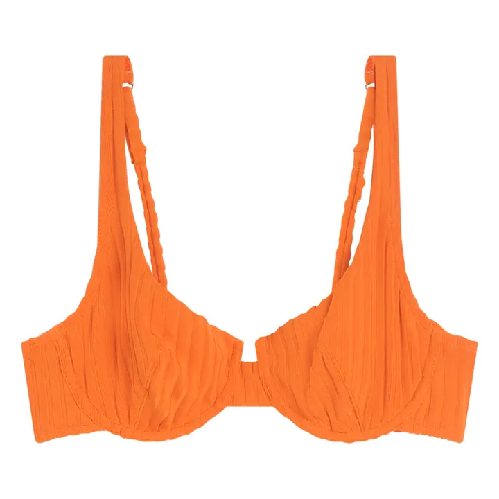 Icone Haut de Maillot Côtelé Sergio | Orange