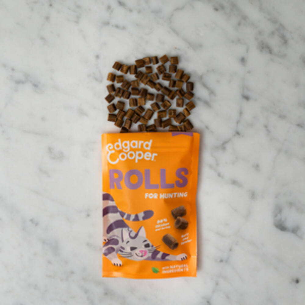 Edgard & Cooper Adult Rolls Kattensnack Kip & Kalkoen45 gr
