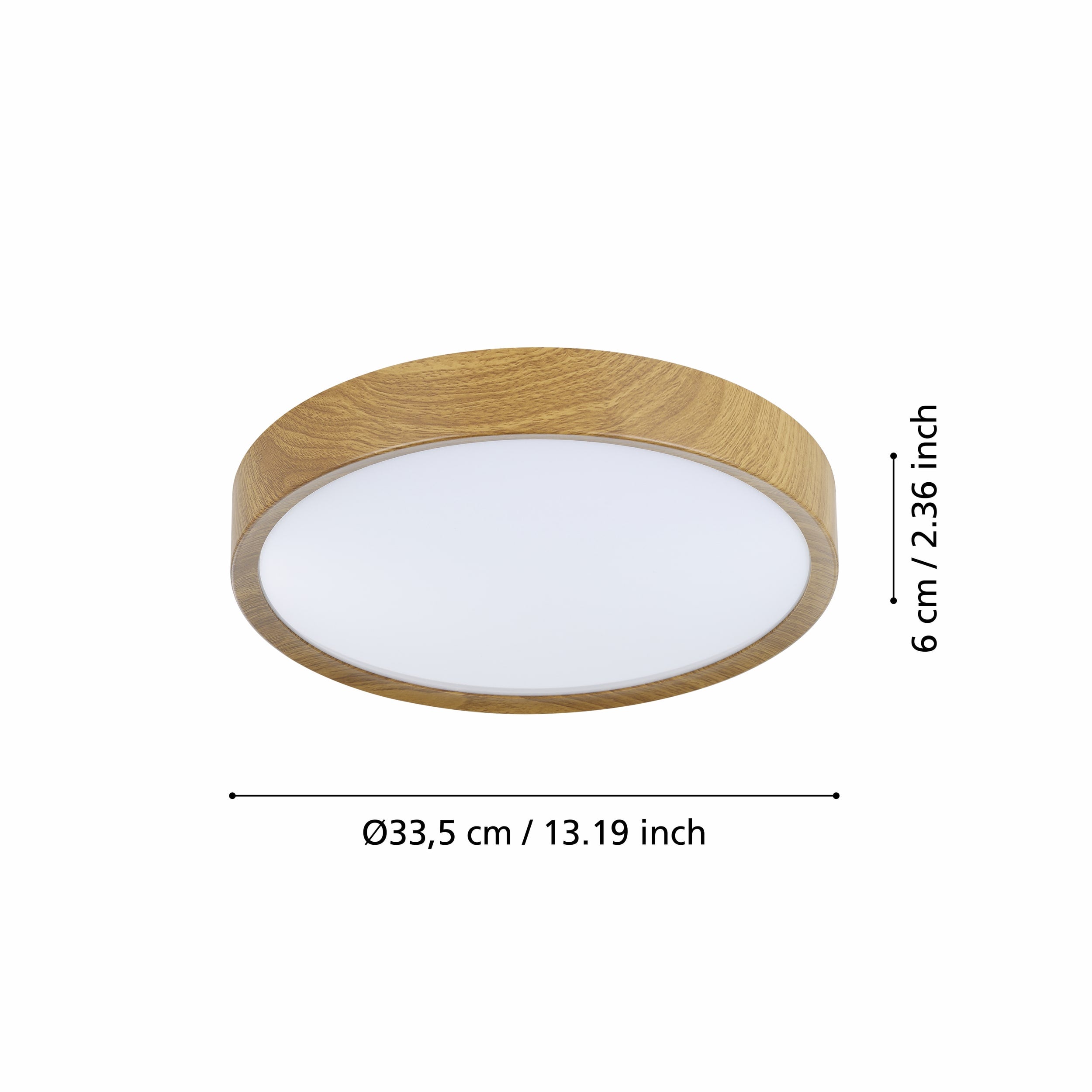 EGLO Musurita Plafondlamp - LED - Ã 34 cm - Bruin