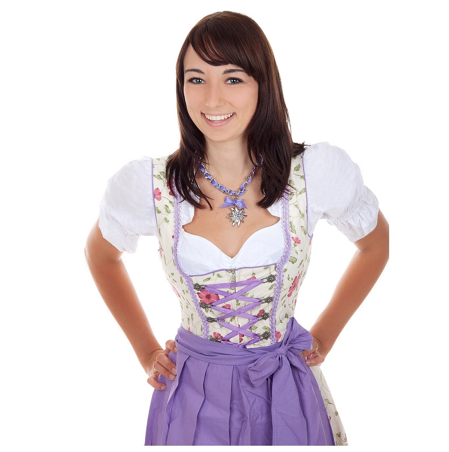 Mini Dirndl 3-teilig Blumen