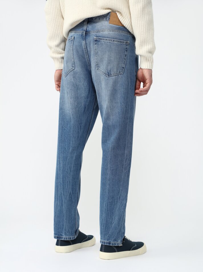 Calça jeans de corte relaxado - Índigo