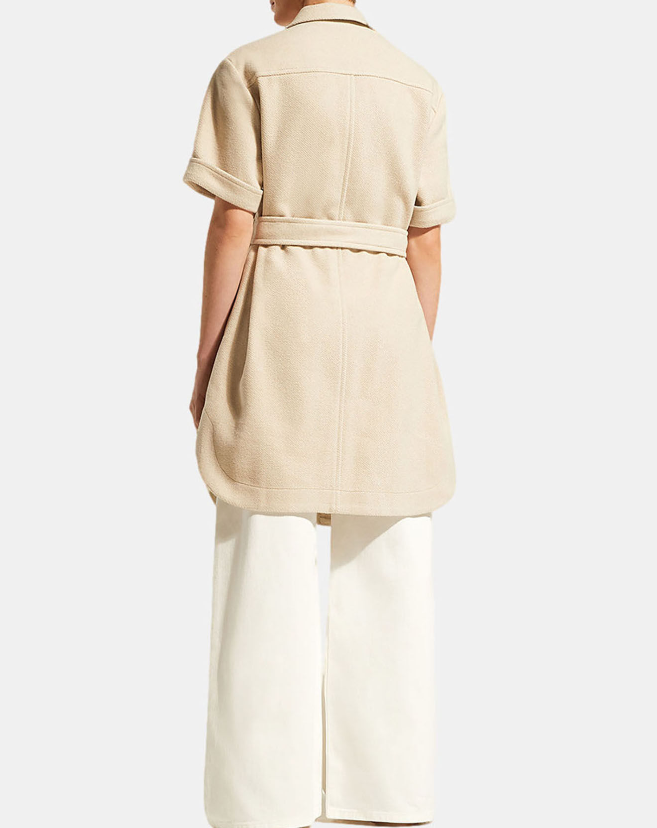 Galeries Lafayette Robe courte chemise courte Lilou écrue