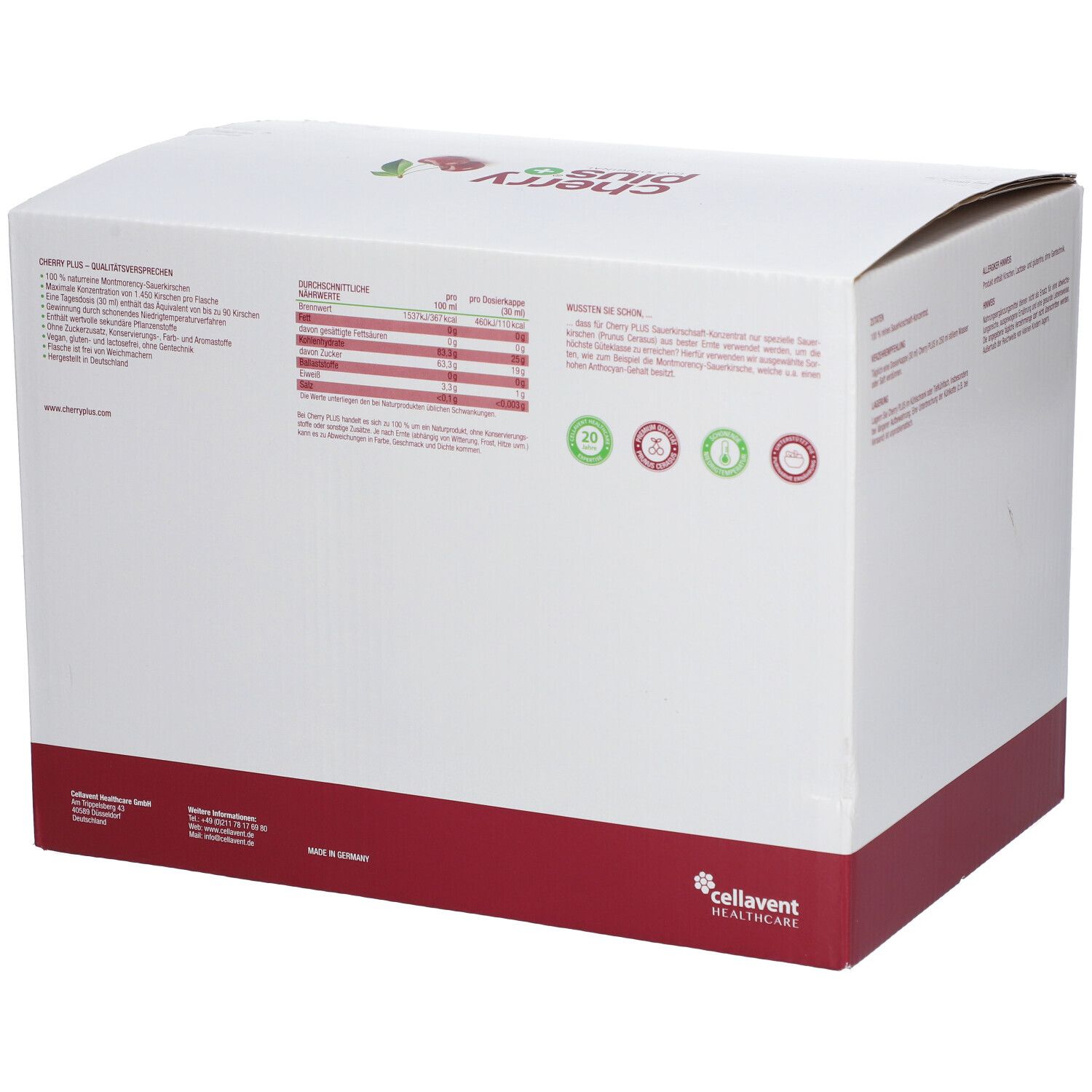 CHERRY PLUS® - Montmorency-Sauerkirsch-Konzentrat