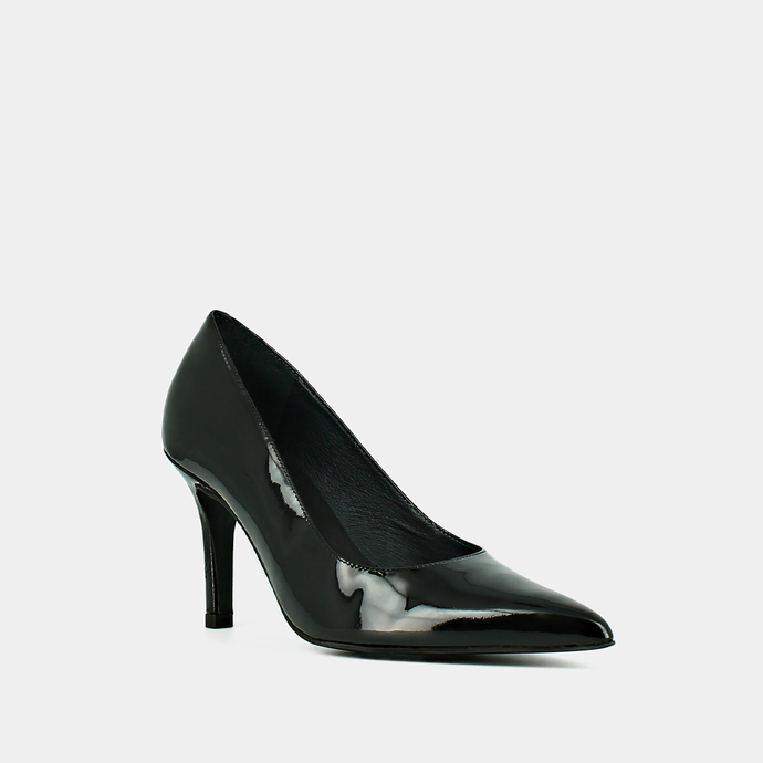 Escarpins à bouts pointus  en cuir vernis noir