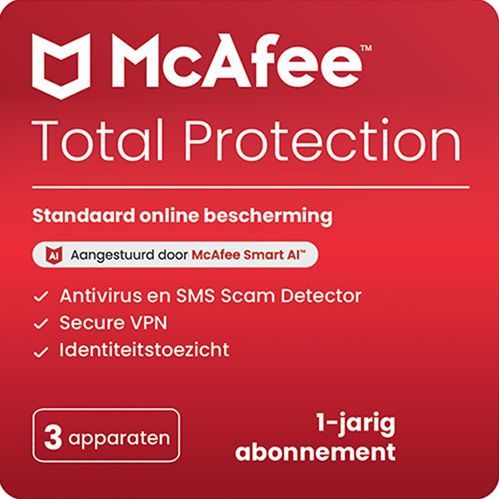 McAfee Total Protection | 3 Apparaten | Windows, Mac, Android & iOS