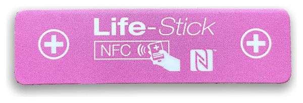 Autocollant LifeStick RIDE - Contient vos informations vitales et contacts d'urgence