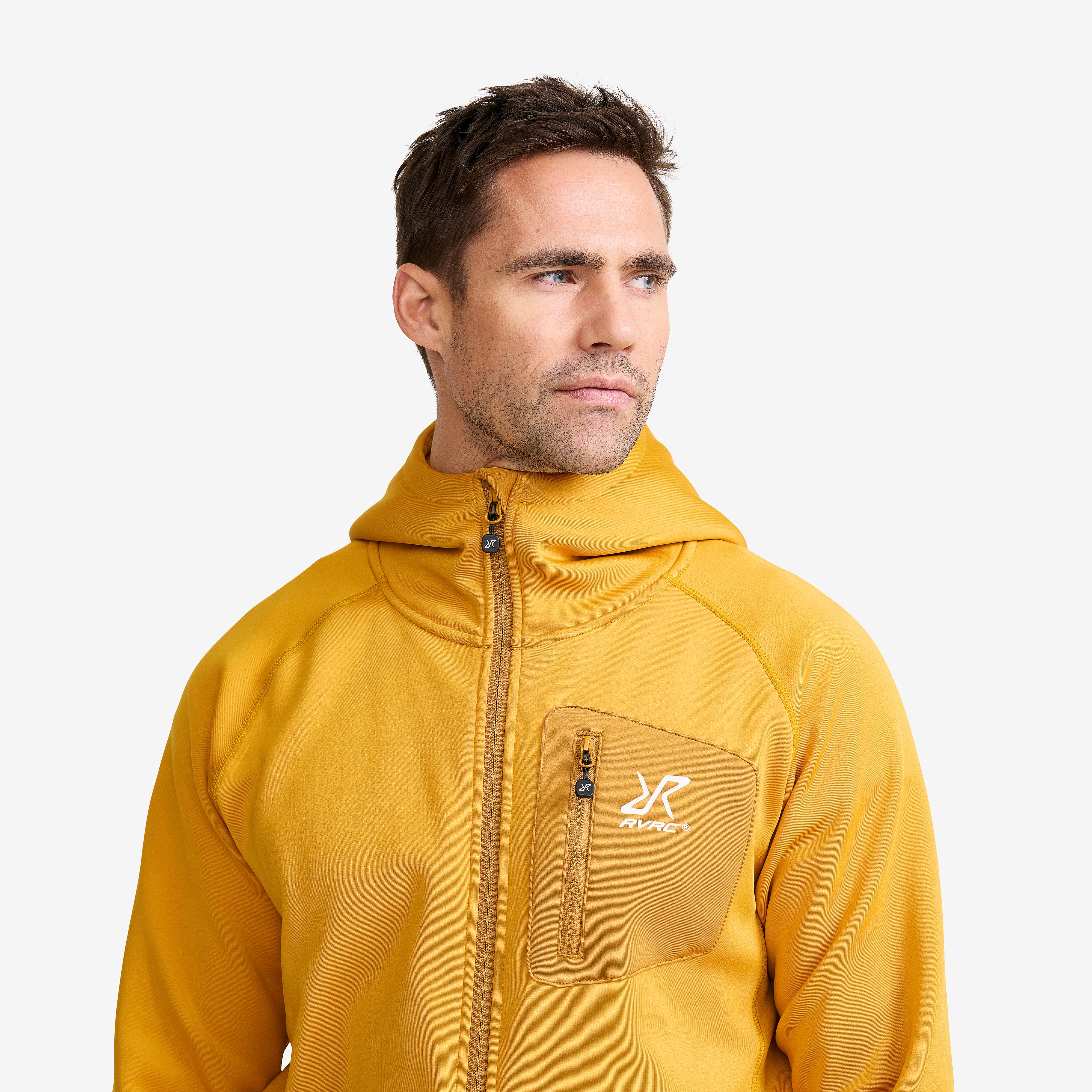 Evolution Stretch Fleece Hoodie Herre Nugget Gold