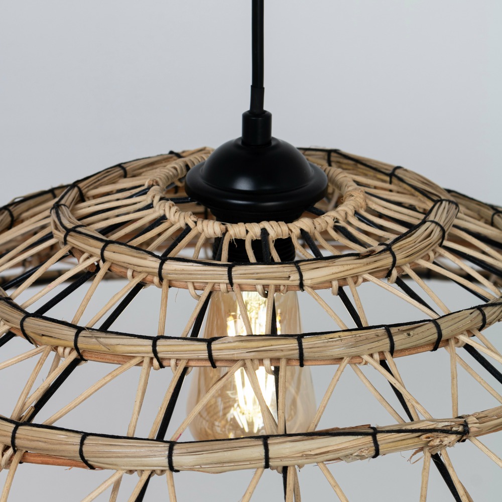 Abat-jour pour suspension - tsylia - jute tressé - cezare - ø80cm