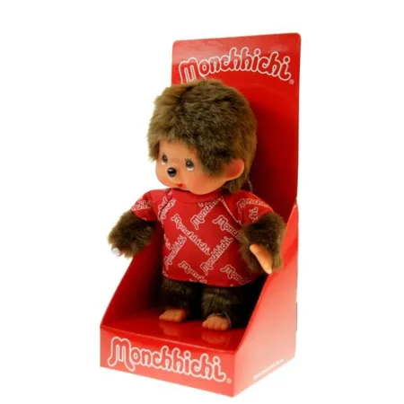 Sekiguchi Monchhichi Junge mit Logo-Shirt 20 cm