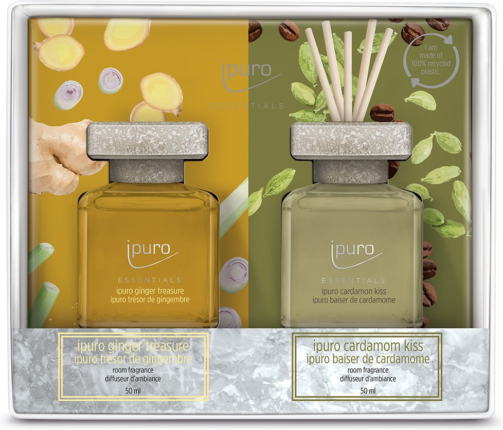 Ipuro geurstokjes Cardamom & Ginger kruidig / orientaals50 ml 2 stuks