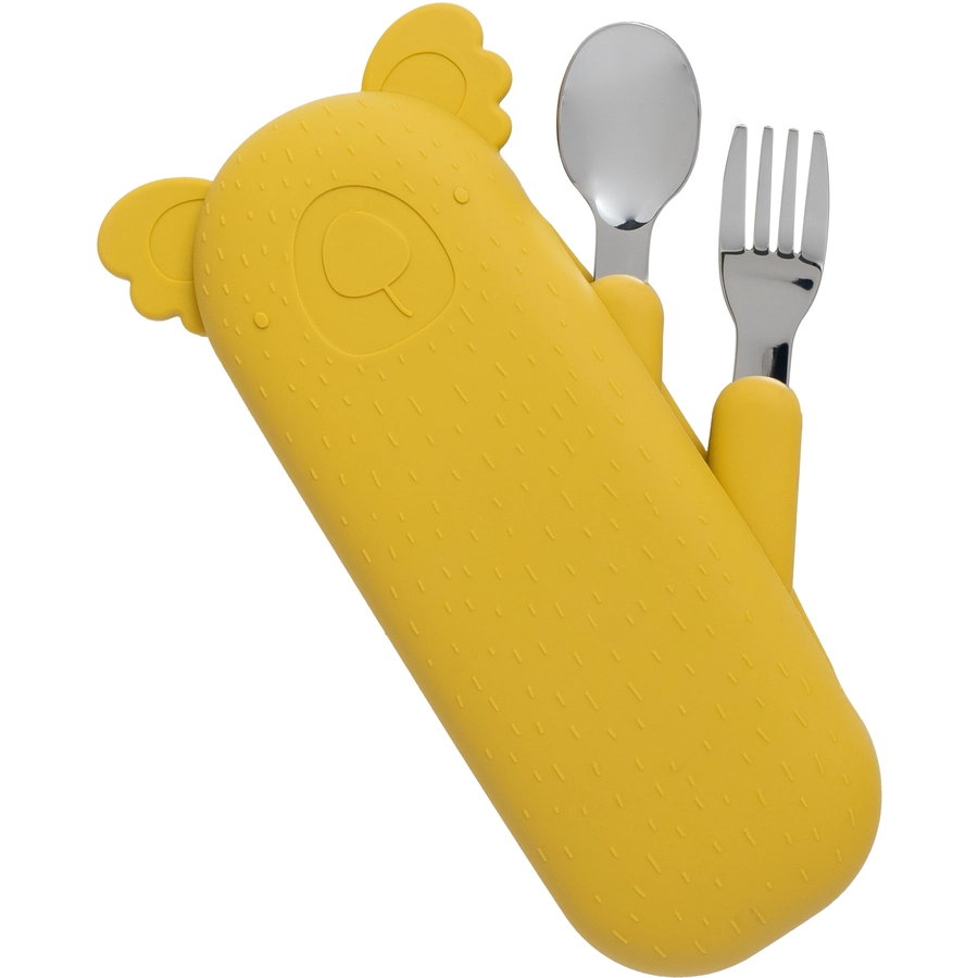 the cotton cloud Besteckset mit Etui Zoe the Koala mustard